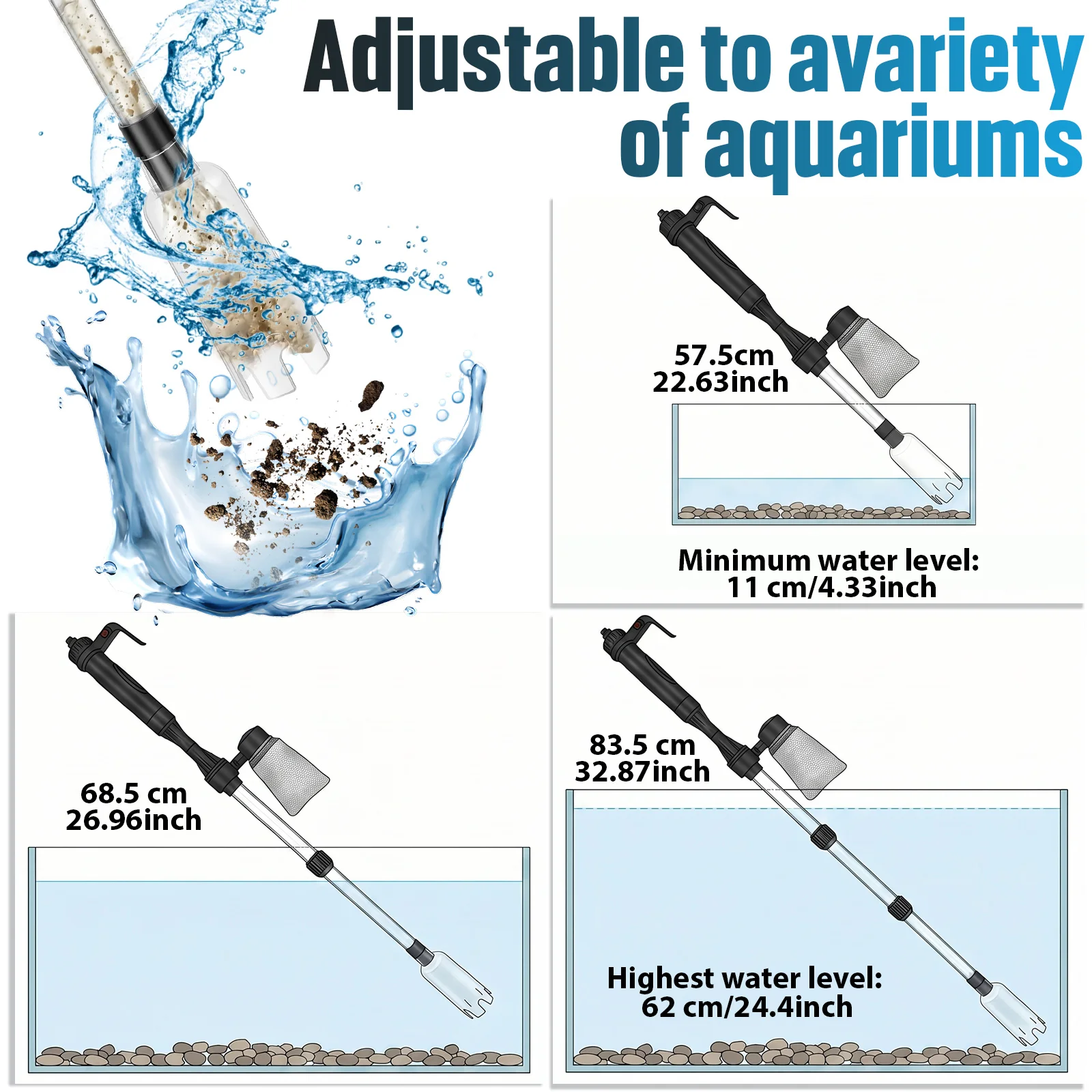 Aquarium Vacuum Gravel Cleaner - đánh giá và giá Cleaner Fish Aquarium